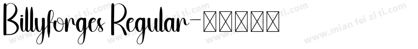 Billyforges Regular字体转换